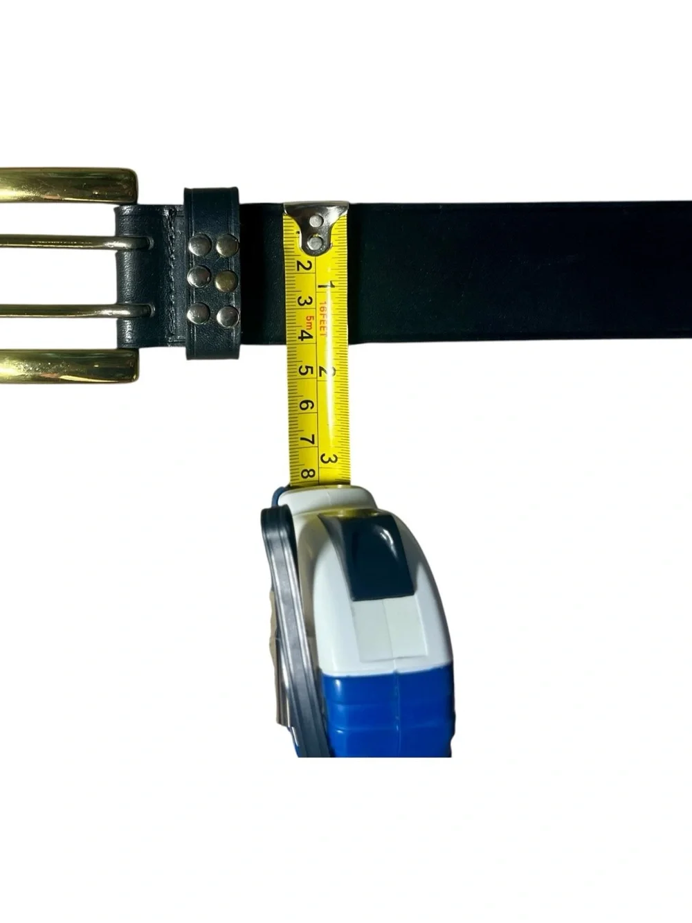 Vintage The Ritz Accessories Collection Women’s Black Leather Belt – Mixed Metal